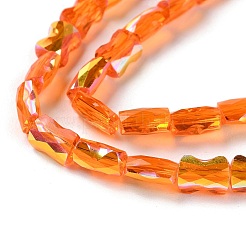 Прозрачные стеклянные бусины гальваническим пряди&nbsp;GLAA-Q099-J01-01