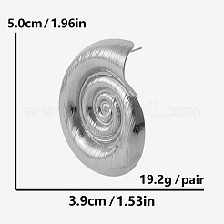 Übertriebene Ohrstecker aus 304 Edelstahl mit Muscheln&nbsp;HX3520-1