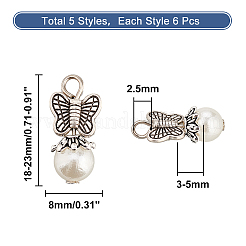 6 set di pendenti in perle imitate acriliche&nbsp;FIND-AR0003-39