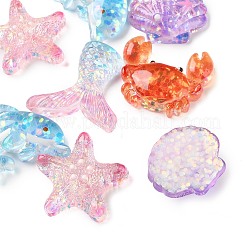 Transparente Harz-Cabochons mit Meeresmotiven&nbsp;RE-CBAC151-04