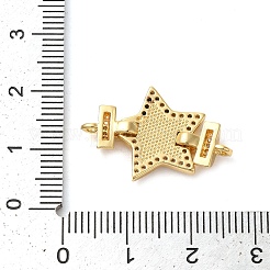 Gestell aus Messing mit Mikropflaster und Zirkonia-Stern-Anschlussanhängern&nbsp;KK-K385-101G-01