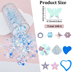 100 г пластиковых пайеток&nbsp;PVC-CP0001-01B