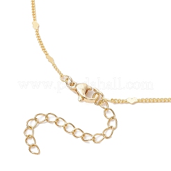 Женские браслеты на ногу с цепочкой из латунных сердечек и круглых бусин AJEW-AN00714