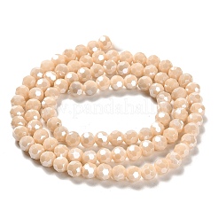 Chapelets de perles en verre opaque électrolytique&nbsp;EGLA-A035-P6mm-A05
