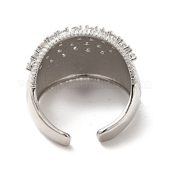 Открытые манжеты из латуни с микропаве кубический цирконий RJEW-P098-16P