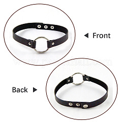 1 шт. кожаные ожерелья в стиле панк-рок NJEW-CL0001-03