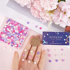 320шт 8 цвета непрозрачные стеклянные бусины с 2 отверстиями&nbsp;SEED-SC0001-15A