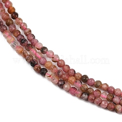 Природные родонит бисер нитей G-RM2025-B35-2mm-B