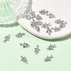 Shegrace Messing-Pavé-Zirkonia-Sternverbinder-Anhänger&nbsp;XGRQ2O314-441A-P