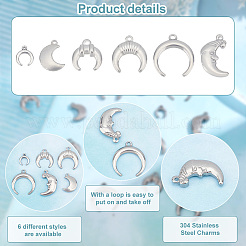 24 шт. 6 подвески из нержавеющей стали 304&nbsp;STAS-PH0001-74