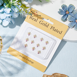 10шт латунные подвески с микропаве и кубическим цирконием&nbsp;KK-BBC0018-77