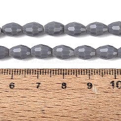 Chapelets de perles en verre opaque de couleur unie&nbsp;GLAA-N071-01A-C11