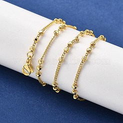 Ожерелья из цепочек с плоскими круглыми витыми звеньями из латуни толщиной 2.5 мм&nbsp;NJEW-M108-26G