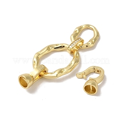 Реечное покрытие латунь микро паве прозрачный кубический цирконий складные застежки&nbsp;KK-A222-10G