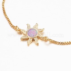 Регулируемые латунные браслеты Боло BJEW-K204-06-G