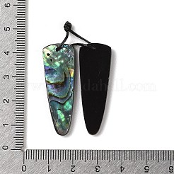 Подвески из натуральной раковины морского ушка/пауа&nbsp;SHEL-A005-01E