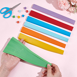 1 набор двухцветной флуоресцентной бумаги для оригами «Звезда удачи» DIY-CP0010-79A