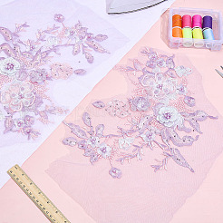 3D полиэстеровая вышивальная нить для пришивания/утюживания нашивок&nbsp;LS-PATC-WH0023-20A