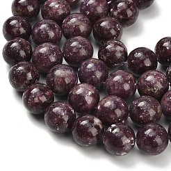 Натуральный лепидолит / пурпурный слюдяный камень бисер пряди&nbsp;G-H335-B03-14mm-A