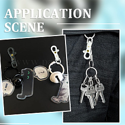 32 шт. 2-х цветные пластиковые помпоны с поворотными застежками FIND-SC0017-04