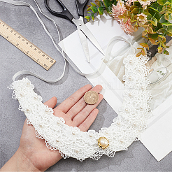 Пластиковый ошейник с жемчугом и кристаллами и стразами&nbsp;AJEW-WH0326-08A