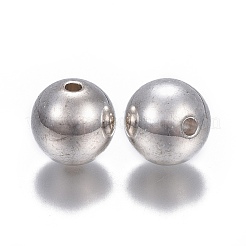 CCBプラスチックビーズ  ラウンド  銀色のメッキ  13.5mm  穴：3mm&nbsp;CCB-J035-008S-01