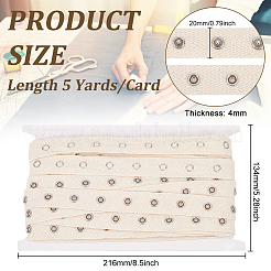 5 ярд ленты с кнопками из нержавеющей стали 201&nbsp;DIY-FH0006-03
