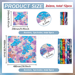 12 шт. хлопчатобумажная ткань с принтом&nbsp;DIY-FG0008-30