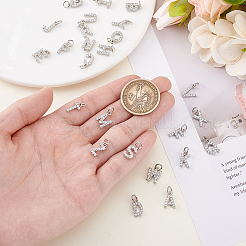 1 комплект латунных подвесок с микропаве из прозрачного кубического циркония&nbsp;KK-PH0013-42P