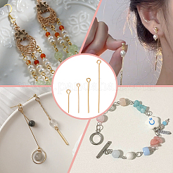 200 шт. 4 стиля латунная булавка для глаз KK-BC0013-37