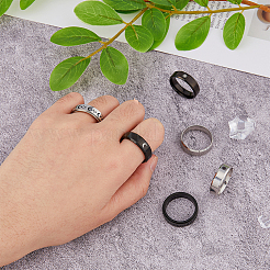 6 комплект из 6 колец из нержавеющей стали 304 и 201 в виде солнца RJEW-FI0001-09