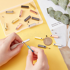 Наборы соединителей с пряжкой для шнурков из прямоугольного сплава FIND-PH0003-63