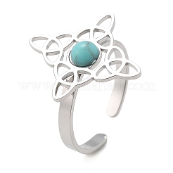 Синтетический бирюзовые перстни&nbsp;LS-RJEW-I110-02P-01