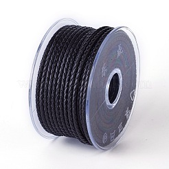Cordón trenzado de cuero&nbsp;WL-I003-3mm-C-05