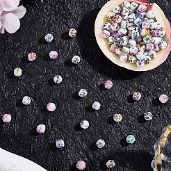 180 шт. печатные фарфоровые бусины PORC-LT0001-09