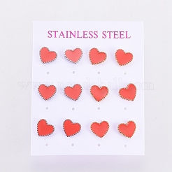 Серьги-гвоздики из нержавеющей стали 304 EJEW-I235-04-B