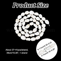 1 нить бусин из натурального жемчуга Кеши в стиле барокко PEAR-NB0002-15