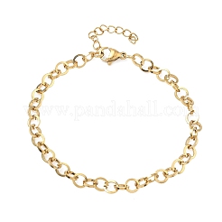 Браслеты-цепочки Rolo из нержавеющей стали 304 для женщин BJEW-Z152-01G