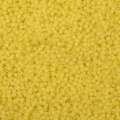 トーホー 11/0ラウンドビーズ  日本製シードビーズ  （902f）カナリアイエローパールマット  2.2mm  穴：0.8mm  約5555個/50g&nbsp;SEED-XTR11-0902F