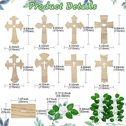 4 style de décorations artisanales en bois&nbsp;WOOD-CJC0019-05B