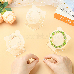 4 supporto per bracciale singolo in acrilico trasparente con retro inclinato&nbsp;AC-FS5191-01C