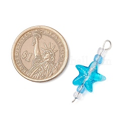 Градиентная краска для выпечки прозрачное стекло и бисер подвески-соединители в виде морской звезды&nbsp;PALLOY-JF03848