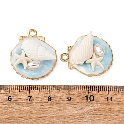 Подвески из эмалевого сплава легкого золота&nbsp;ENAM-B028-06KCG