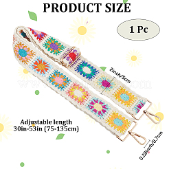 Ethnischen stil tuch stickerei bunte blume gurtband tasche riemen&nbsp;DIY-WH20053-22A