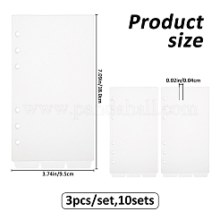 3 x Ordnerteiler aus Kunststoff&nbsp;LS-AJEW-WH0752-298C