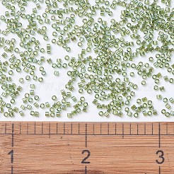 MIYUKIデリカビーズ  シリンダー  日本製シードビーズ  11/0  （db1247)透明オリーブab  1.3x1.6mm  穴：0.8mm  約2000個/10g&nbsp;LS-X-SEED-J020-DB1247
