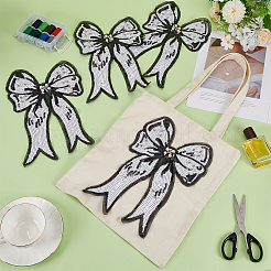 Аксессуары для костюмов с вышивкой из полиэстера и блесток&nbsp;DIY-WH0622-217