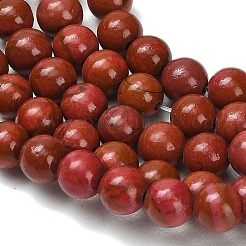 Нити синтетических бусин из красной яшмы&nbsp;G-F826-B02-6mm