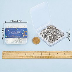DIYチェーンエクステンダー製作キット  真鍮製の折りたたみ式圧着コード端付き  鉄製折りたたみ圧着エンド＆丸カン＆チェーンエクステンダー  亜鉛合金カニカン  プラチナ&nbsp;DIY-SC0013-70P