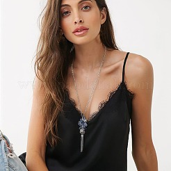 Ожерелья в стиле бохо с подвеской в виде сердца 201 из нержавеющей стали&nbsp;FS-WG72F44-02